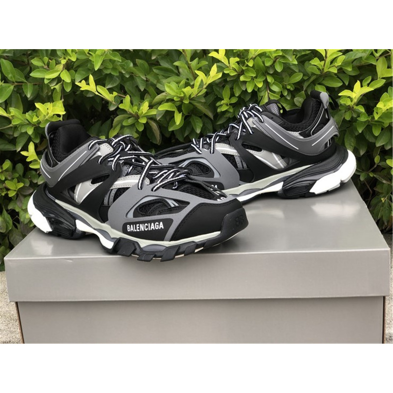 Ba*len*cia*ga 3.0 black silver gray sneakers men women