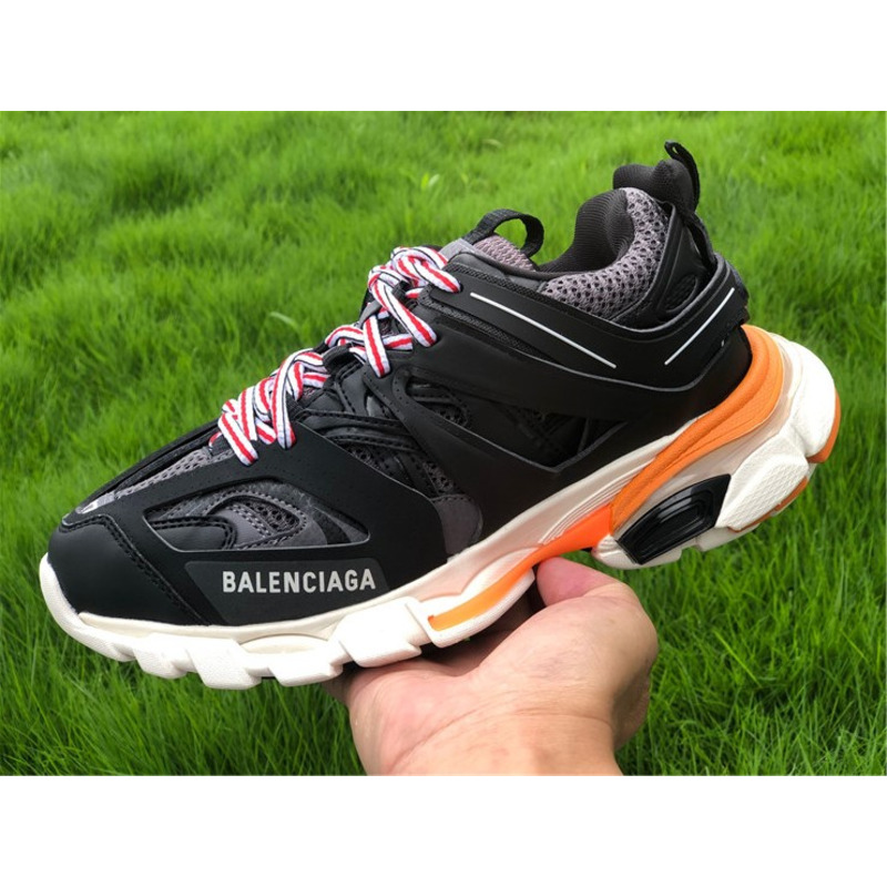 Ba*len*cia*ga 3.0 black white orange sneakers men women