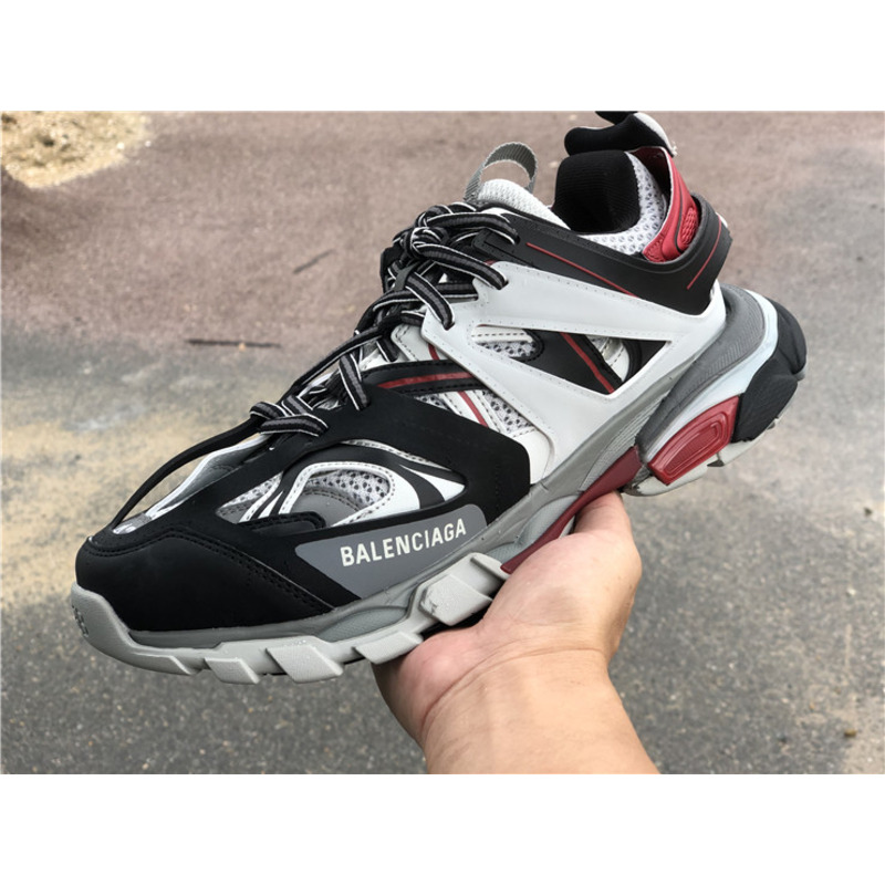 Ba*len*cia*ga 3.0 black white red sneakers men women