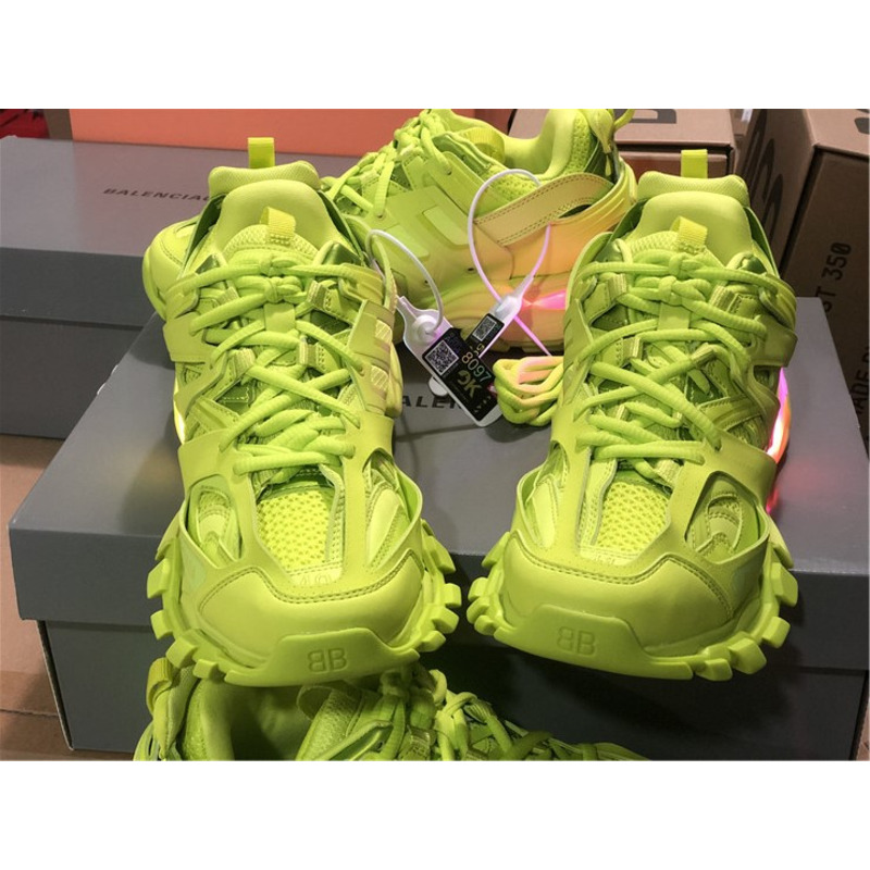 Ba*len*cia*ga 3.0 led lights fluorescent green sneakers men women