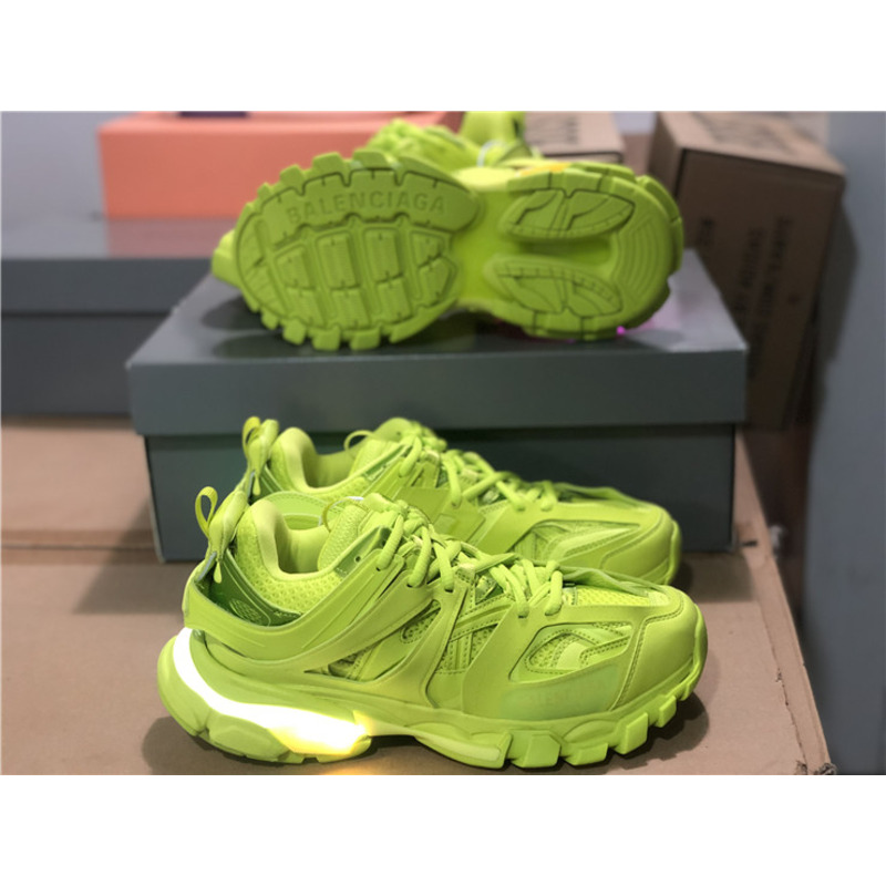 Ba*len*cia*ga 3.0 led lights fluorescent green sneakers men women