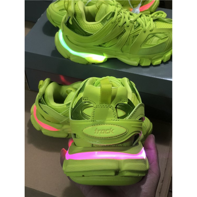 Ba*len*cia*ga 3.0 led lights fluorescent green sneakers men women