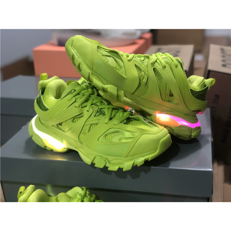 Ba*len*cia*ga 3.0 led lights fluorescent green sneakers men women