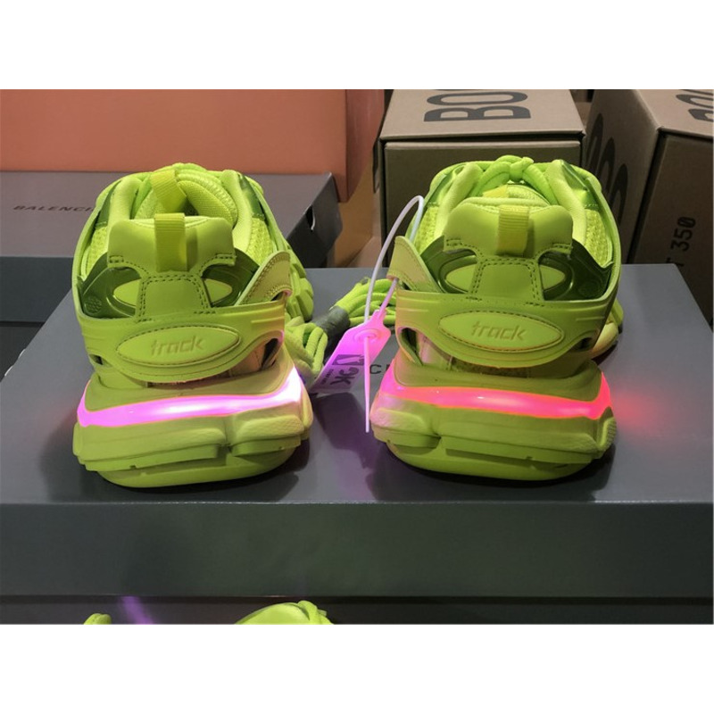 Ba*len*cia*ga 3.0 led lights fluorescent green sneakers men women