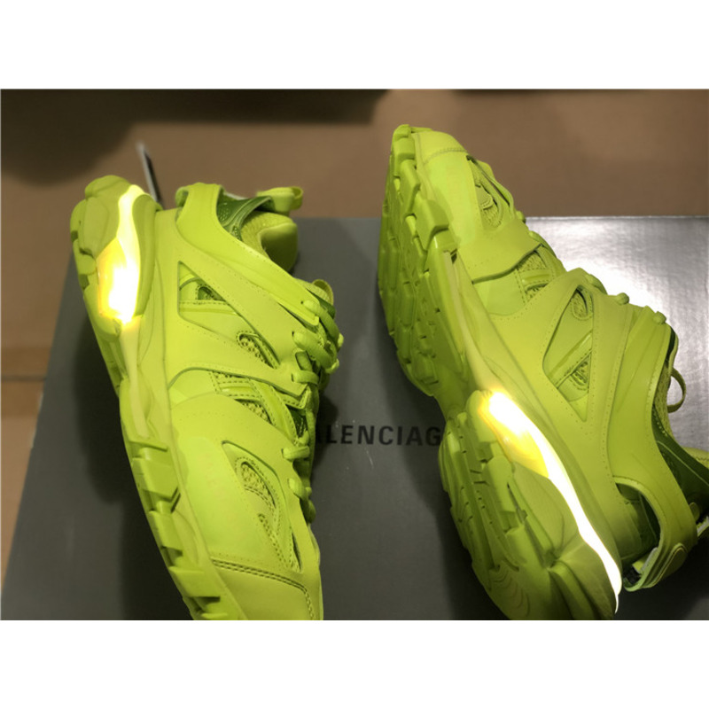 Ba*len*cia*ga 3.0 led lights fluorescent green sneakers men women