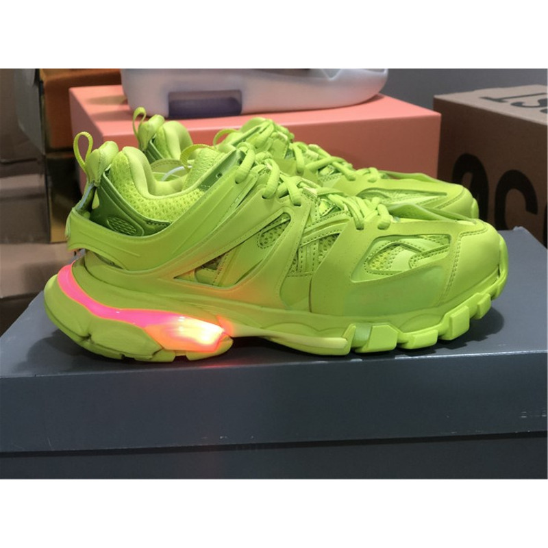 Ba*len*cia*ga 3.0 led lights fluorescent green sneakers men women