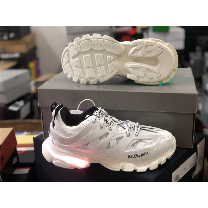 Ba*len*cia*ga 3.0 led lights pure white sneakers men women