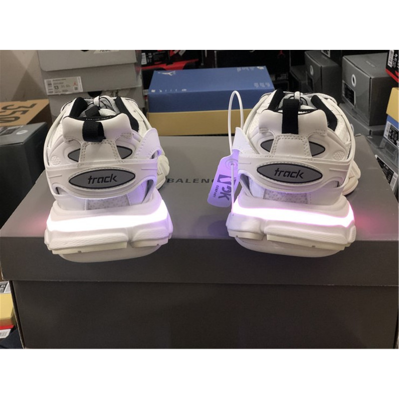 Ba*len*cia*ga 3.0 led lights pure white sneakers men women