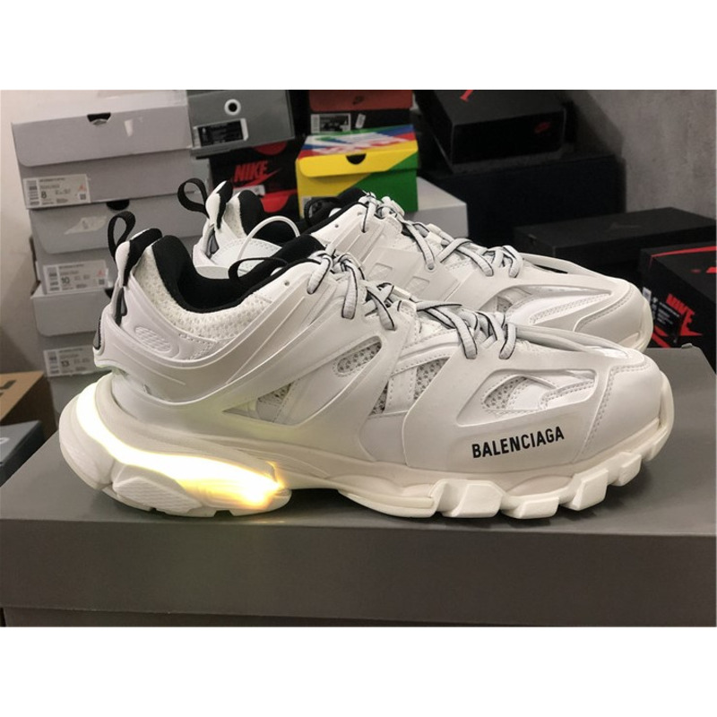 Ba*len*cia*ga 3.0 led lights pure white sneakers men women