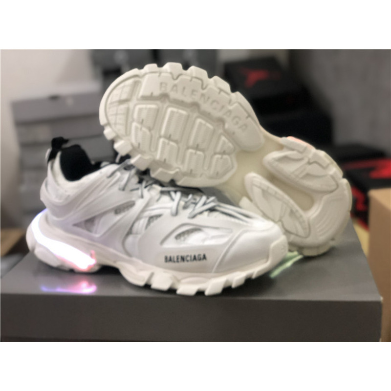 Ba*len*cia*ga 3.0 led lights pure white sneakers men women