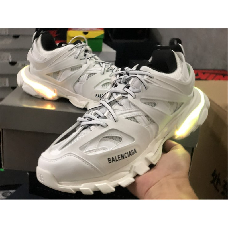 Ba*len*cia*ga 3.0 led lights pure white sneakers men women