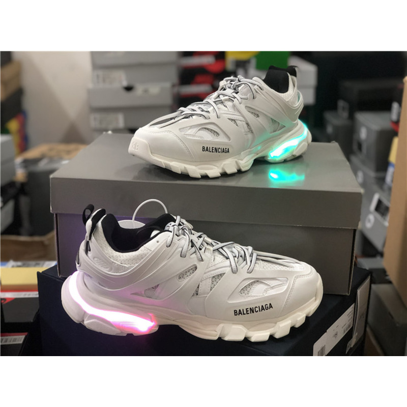 Ba*len*cia*ga 3.0 led lights pure white sneakers men women