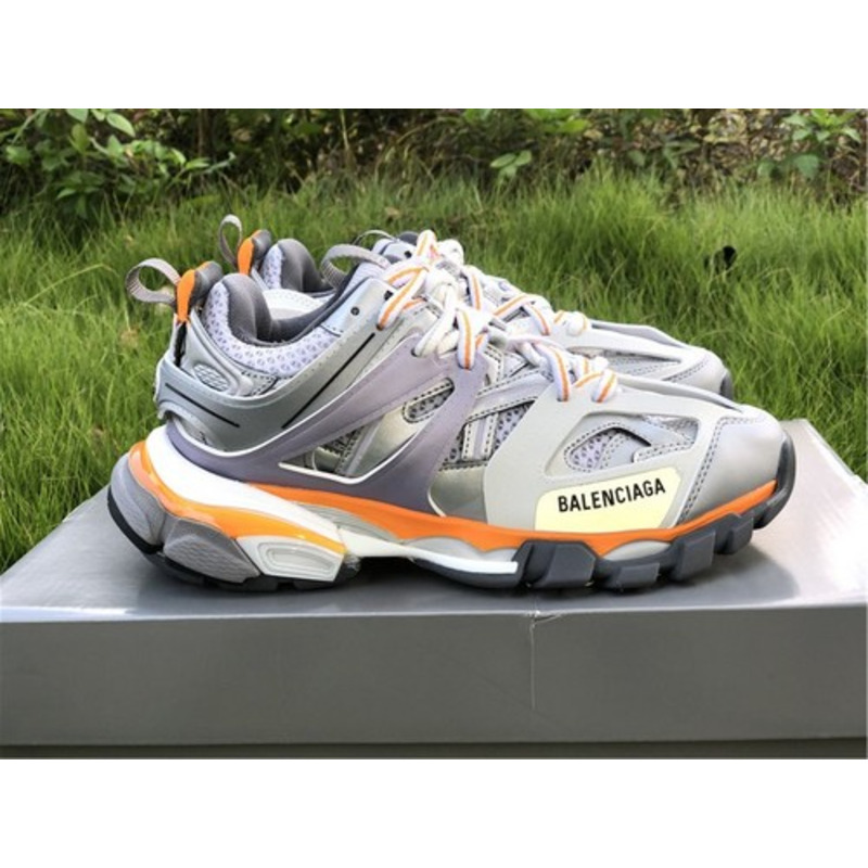 Ba*len*cia*ga 3.0 light gray orange sneakers men women