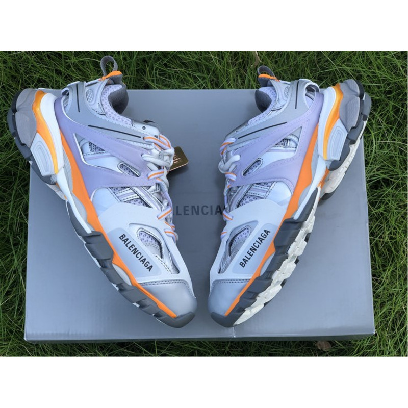 Ba*len*cia*ga 3.0 light gray orange sneakers men women