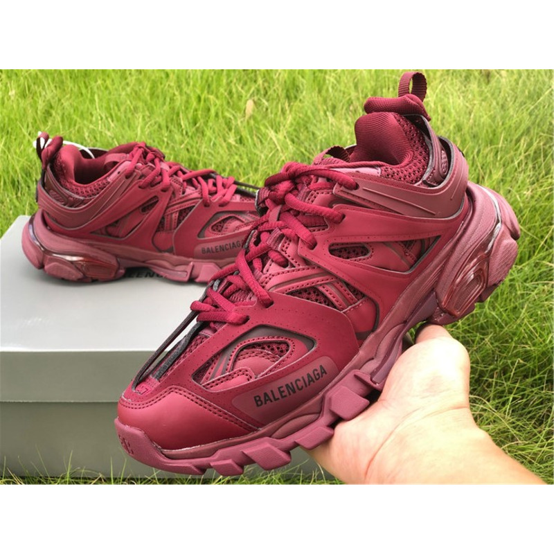 Ba*len*cia*ga 3.0 red wine sneakers men women