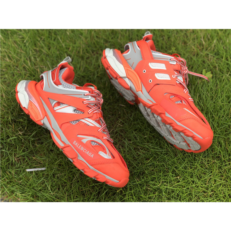 Ba*len*cia*ga 3.0 retro orange red grey sneakers men women