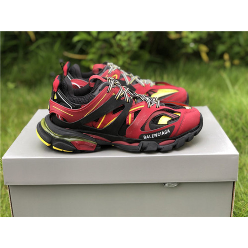 Ba*len*cia*ga 3.0 retro red black yellow sneakers men women