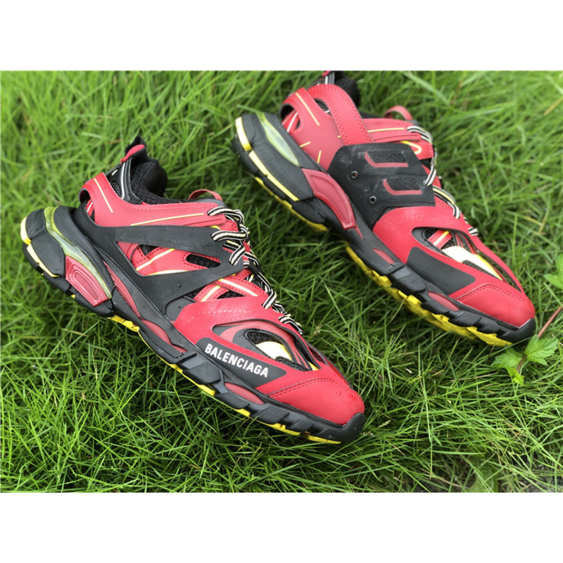 Ba*len*cia*ga 3.0 retro red black yellow sneakers men women