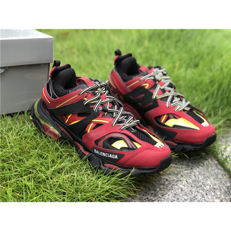 Ba*len*cia*ga 3.0 retro red black yellow sneakers men women