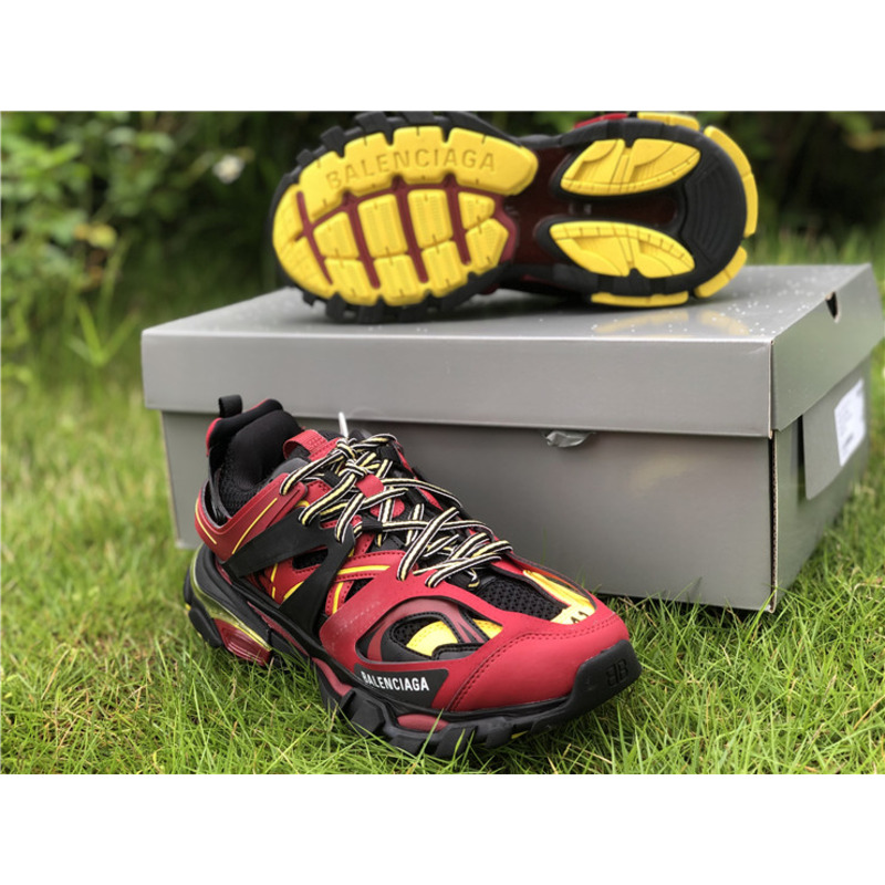 Ba*len*cia*ga 3.0 retro red black yellow sneakers men women