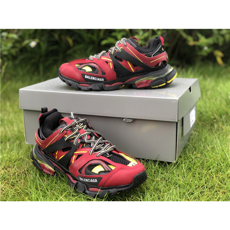 Ba*len*cia*ga 3.0 retro red black yellow sneakers men women