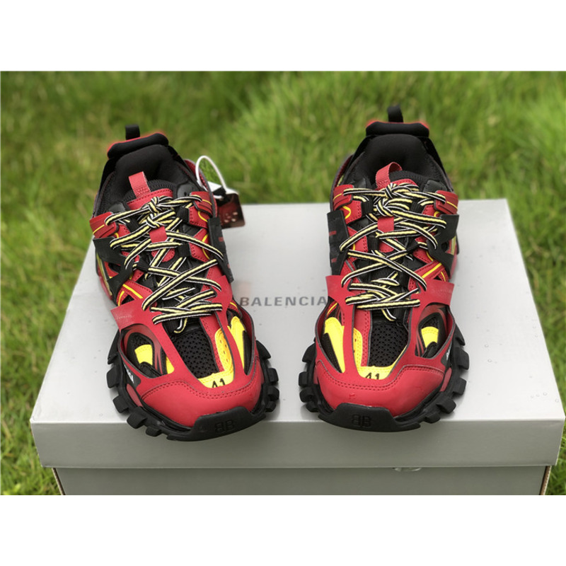 Ba*len*cia*ga 3.0 retro red black yellow sneakers men women