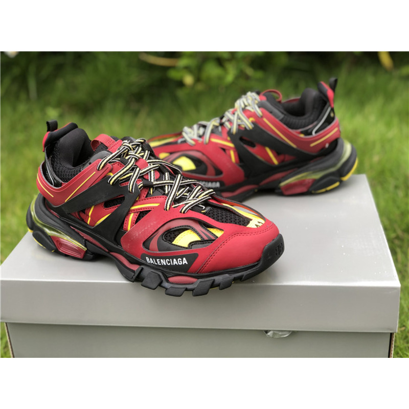 Ba*len*cia*ga 3.0 retro red black yellow sneakers men women