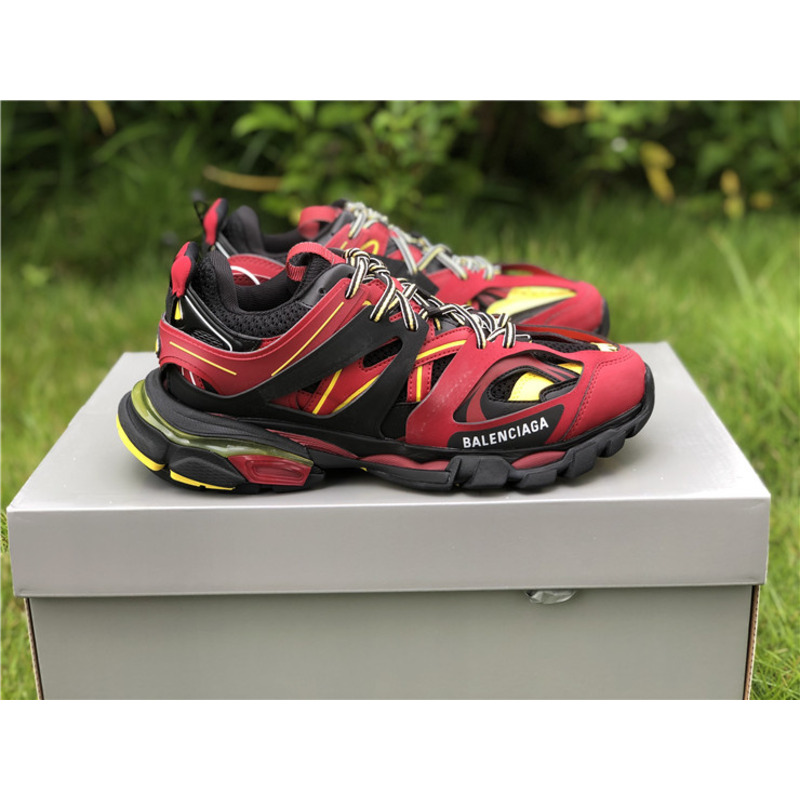 Ba*len*cia*ga 3.0 retro red black yellow sneakers men women