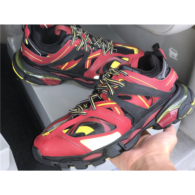 Ba*len*cia*ga 3.0 retro red black yellow sneakers men women