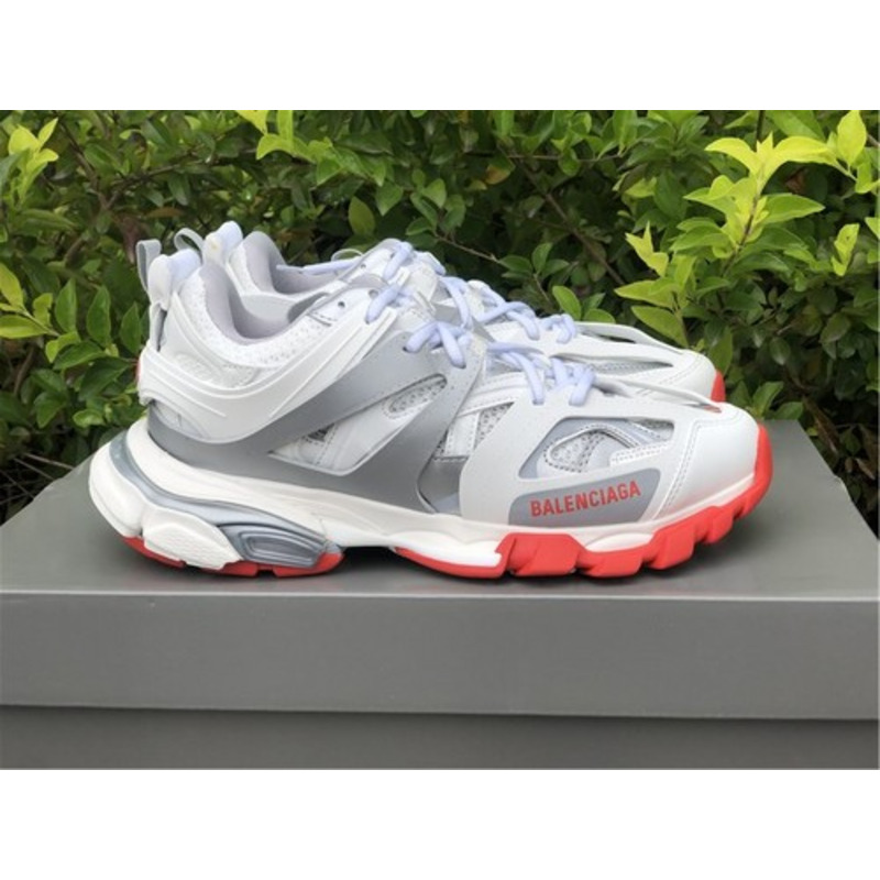 Ba*len*cia*ga 3.0 silver gray red sneakers men women