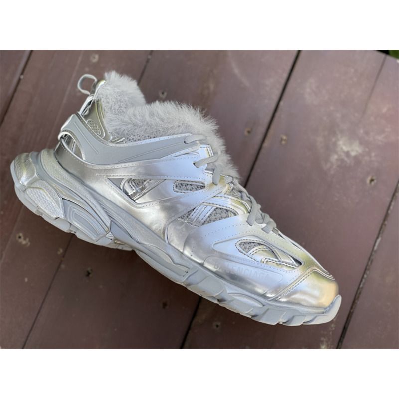 Ba*len*cia*ga 3.0 silver+hair sneakers men women