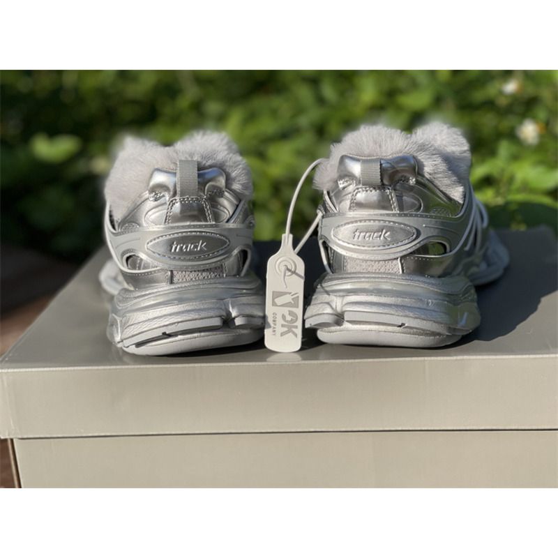 Ba*len*cia*ga 3.0 silver+hair sneakers men women