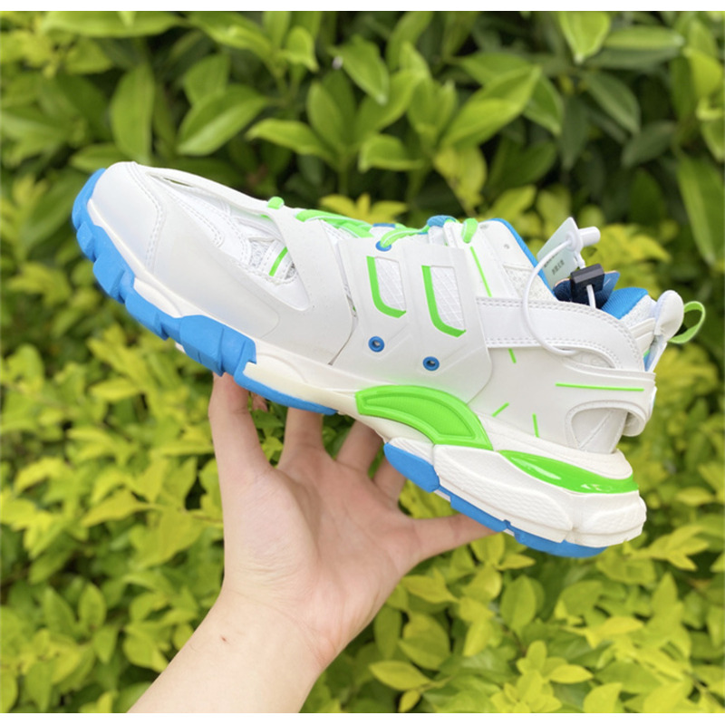 Ba*len*cia*ga 3.0 white blue green sneakers men women