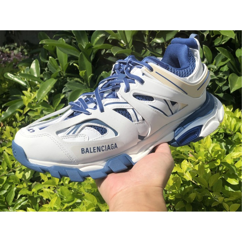 Ba*len*cia*ga 3.0 white cyan blue sneakers men women