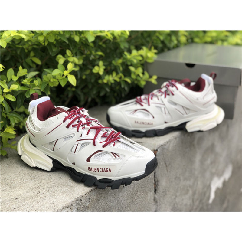 Ba*len*cia*ga 3.0 white wine red sneakers men women