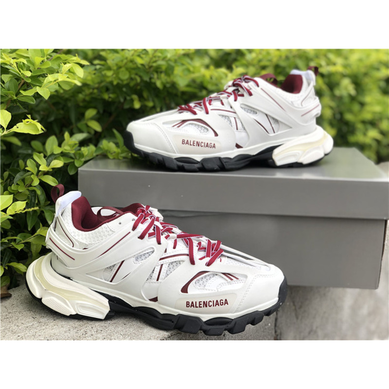 Ba*len*cia*ga 3.0 white wine red sneakers men women