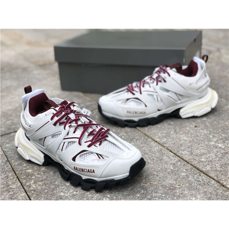 Ba*len*cia*ga 3.0 white wine red sneakers men women