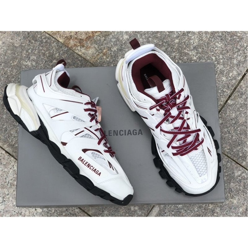 Ba*len*cia*ga 3.0 white wine red sneakers men women