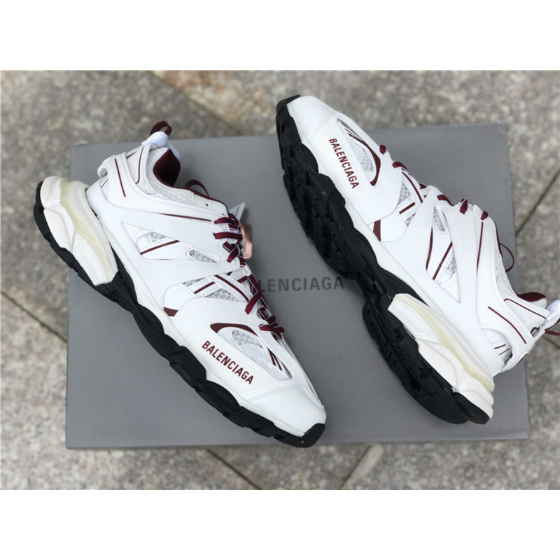 Ba*len*cia*ga 3.0 white wine red sneakers men women