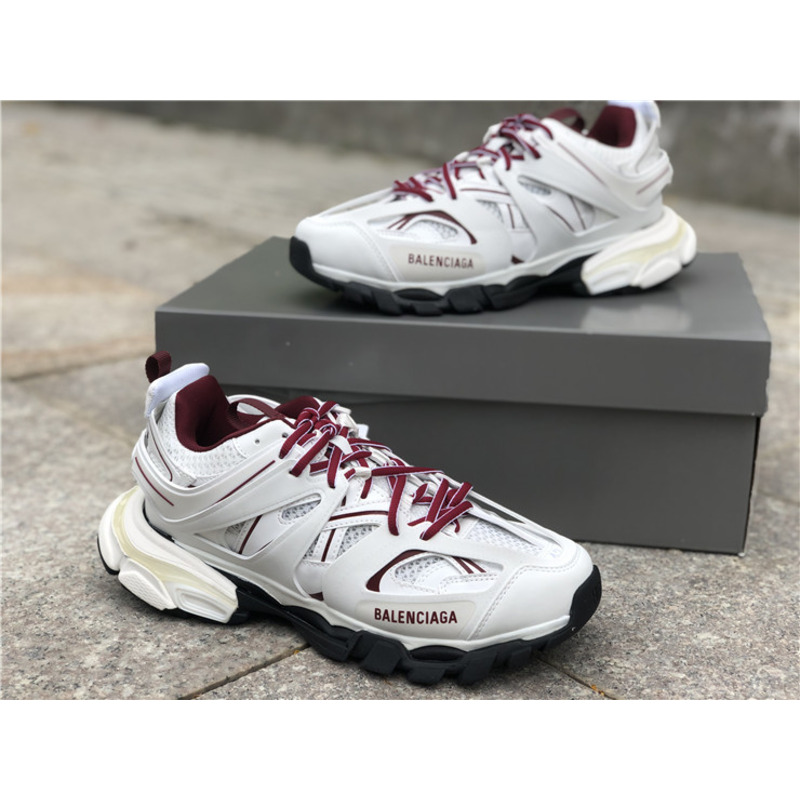 Ba*len*cia*ga 3.0 white wine red sneakers men women