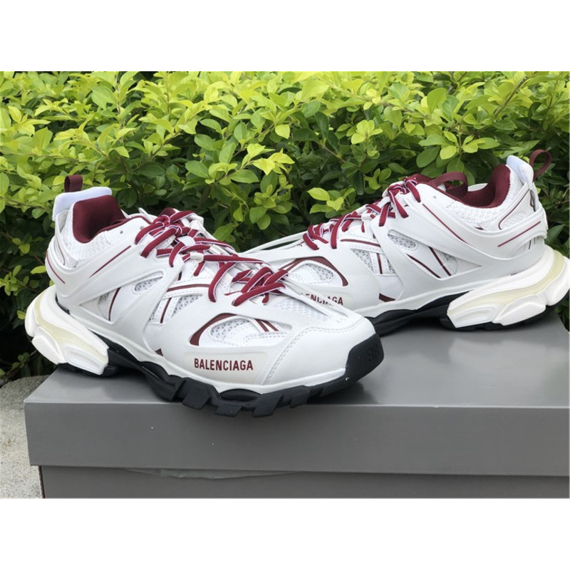 Ba*len*cia*ga 3.0 white wine red sneakers men women