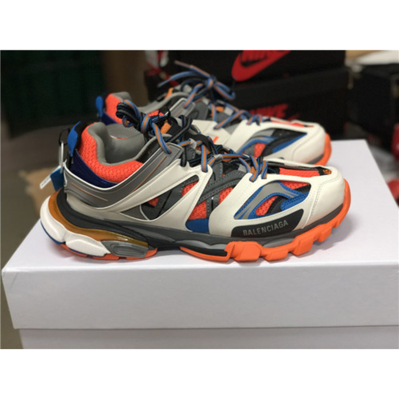 Ba*len*cia*ga 3.0 white orange blue sneakers men women