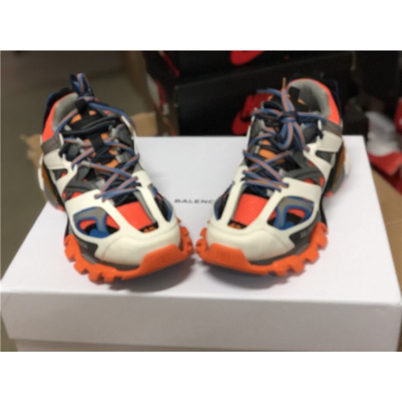 Ba*len*cia*ga 3.0 white orange blue sneakers men women