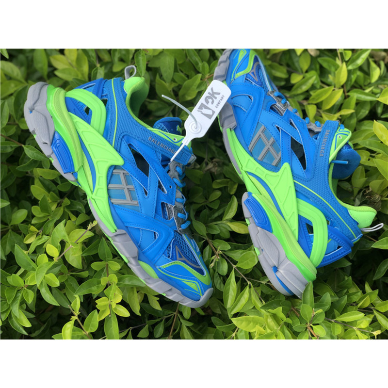 Ba*len*cia*ga 4.0 fluorescent green blue sneakers men wome