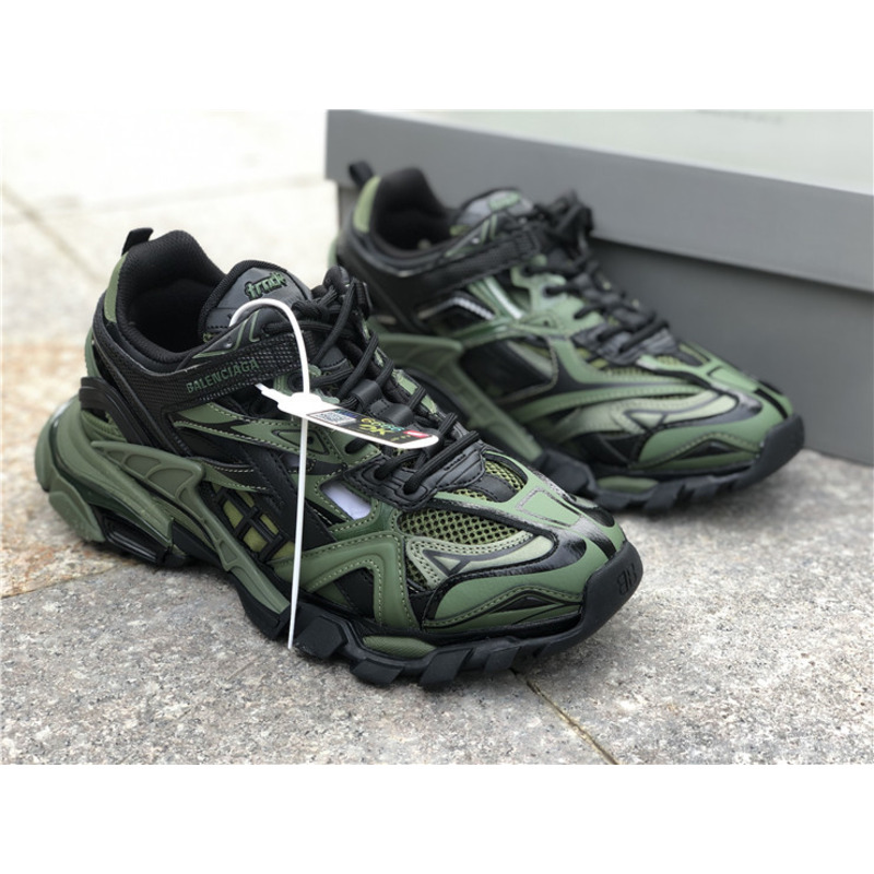 Ba*len*cia*ga 4.0 dark green sneakers men women