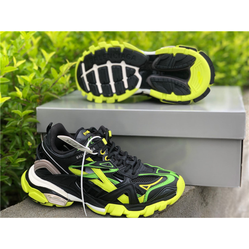 Ba*len*cia*ga 4.0 dark yellow green black sneakers men women