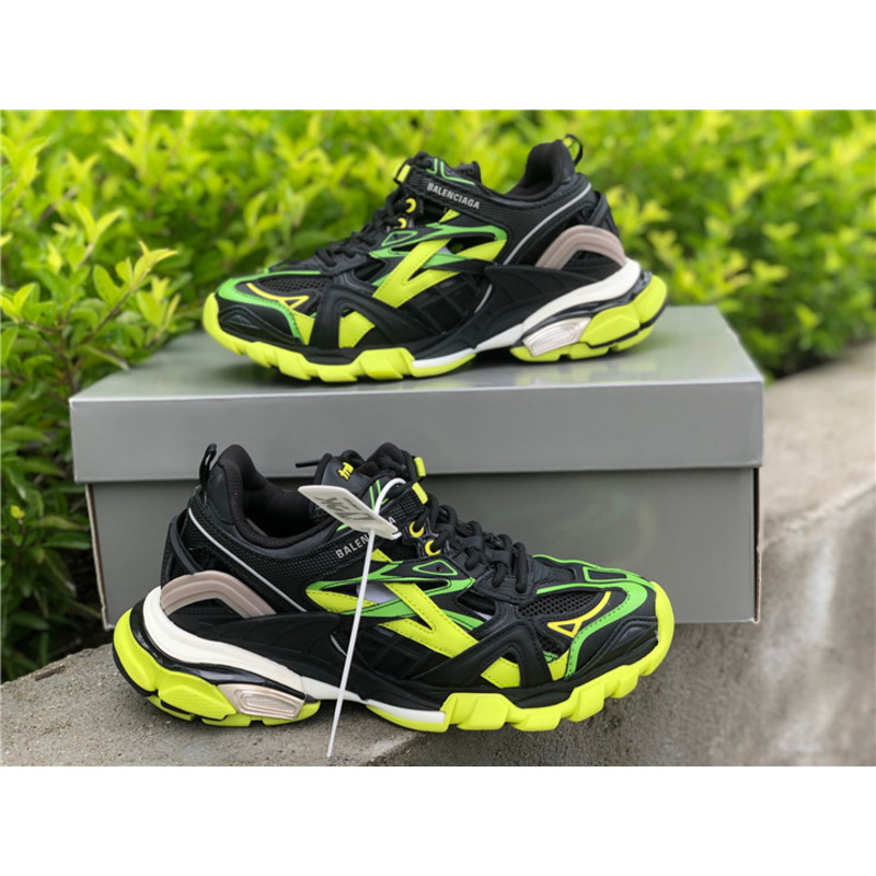 Ba*len*cia*ga 4.0 dark yellow green black sneakers men women