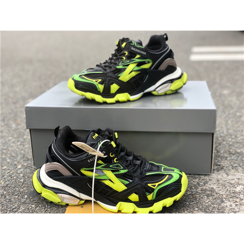 Ba*len*cia*ga 4.0 dark yellow green black sneakers men women