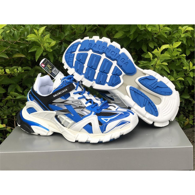 Ba*len*cia*ga 4.0 white blue sneakers men women