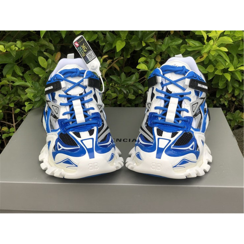 Ba*len*cia*ga 4.0 white blue sneakers men women